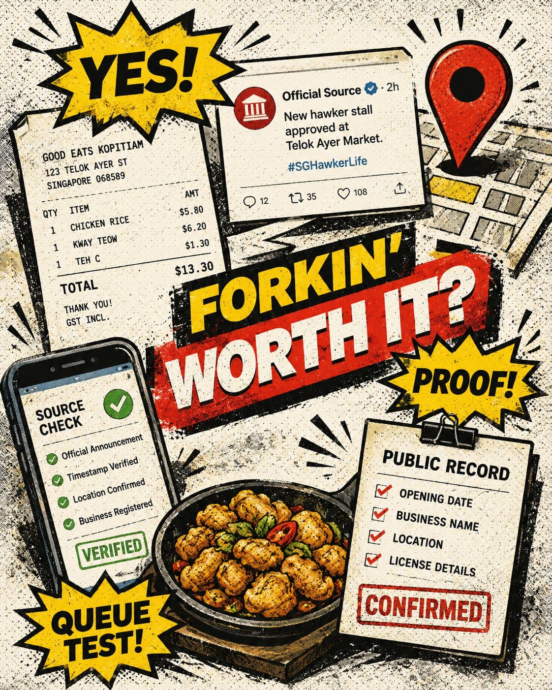 Forkin' Worth It source verification collage