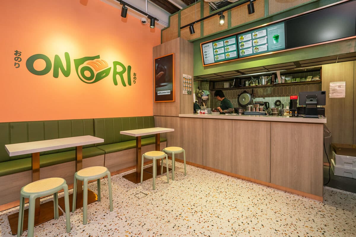 Interior of Onori, a Japanese hand roll restaurant at Far East Square, Singapore