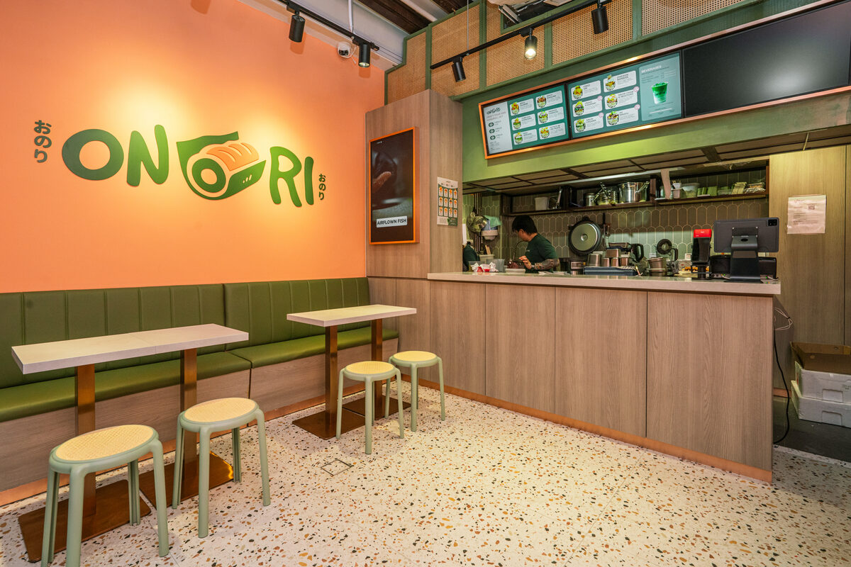 Interior of Onori, a Japanese hand roll restaurant at Far East Square, Singapore